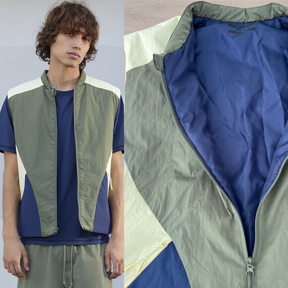NWT PacSun A.R.C. Nylon Colorblock Vest UNISEX L Quiet Outdoors / 90s Aesthetic - Picture 1 of 15